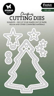 Studio Light Cutting Dies Tree Label Essentials nr.868 SL-ES-CD868 67x99x1mm *