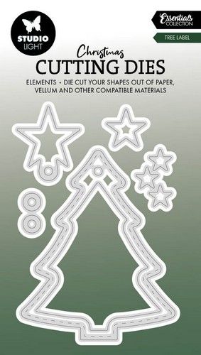 Studio Light Cutting Dies Tree Label Essentials nr.868 SL-ES-CD868 67x99x1mm *