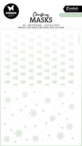 Studio Light Mask Snowflakes & trees Essentials nr.291 SL-ES-MASK291 105x148mm *