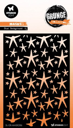 Studio Light Mask Star background Grunge Coll. nr.286 SL-GR-MASK286 105x148mm *