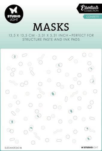Studio Light Mask Stencil Confetti Essentials nr.263 SL-ES-MASK263 135x135x1mm *