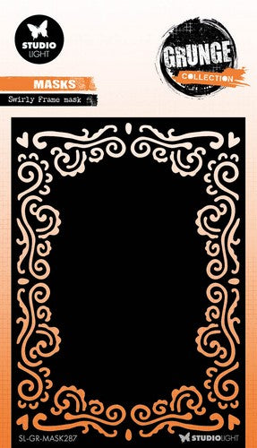 Studio Light Mask Swirly frame Grunge Coll. nr.287 SL-GR-MASK287 105x148mm *