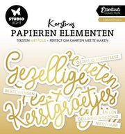 Studio Light Paper Elements Golden Kerstwensen Essentials nr.16 SL-ES-PE16 140x150x2mm *