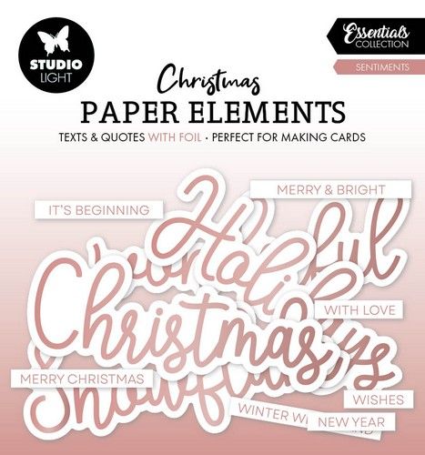 Studio Light Paper Elements Rosegold Sentiments Essentials nr.14 SL-ES-PE14 140x150x2mm *