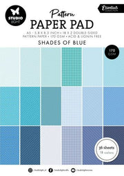 Studio Light Pattern paper pad Shades of blue Ess. nr.165 SL-ES-PPP165 148x210x8mm*
