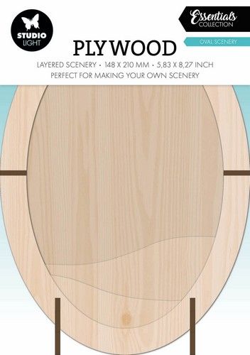 Studio Light Plywood Oval scenery Essentials nr.05 SL-ES-PW05 148x210x12mm *