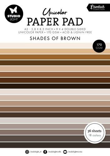 Studio Light Unicolor paper pad Shades of brown Essent. nr.158 SL-ES-UPP158 148x210x8mm (117018/0710) *