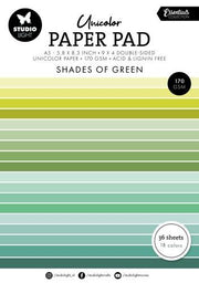 Studio Light Unicolor paper pad Shades of green Essent. nr.156 SL-ES-UPP156 148x210x8mm *