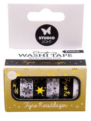 Studio Light Washi tape Black/white - NL - Gold Essentials nr.25 SL-ES-WASH25 63x37x76mm *