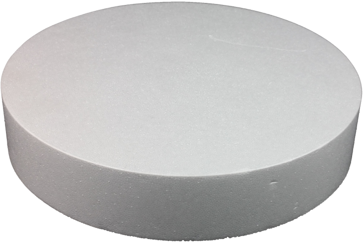 Styropor schijf rond middel 20x5 cm (HG747)