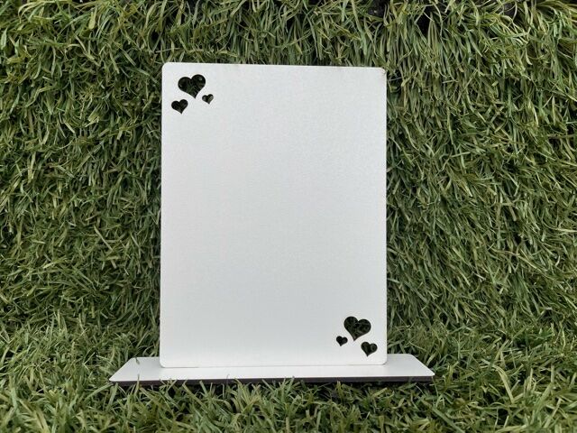 Foto/Tekstbord met hartjes op  standaard - sublimatie (Li standaardhart)
