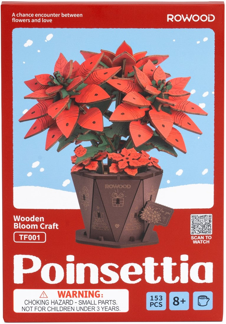 Robotime Kerstster (Poinsettia) (TF001)