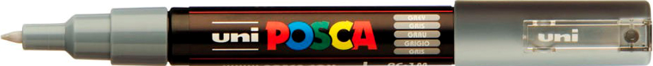 Uni Posca Verfmarker - lijndikte: 0,7 mm - PC-1MC - Grijs - 37