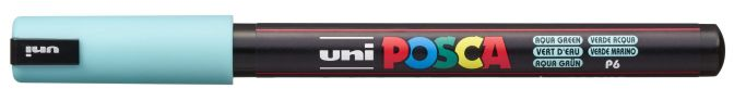 Uni Posca Verfmarker - lijndikte: 0,7 mm - PC-1MR - Aqua Groen - P6
