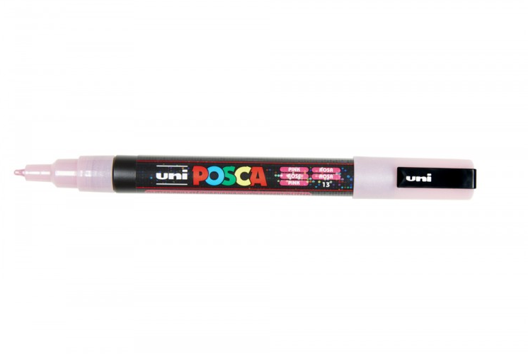 Uni Posca Verfmarker - lijndikte: 0,9-1,3 mm - PC-3M - Glitter Roze - 13