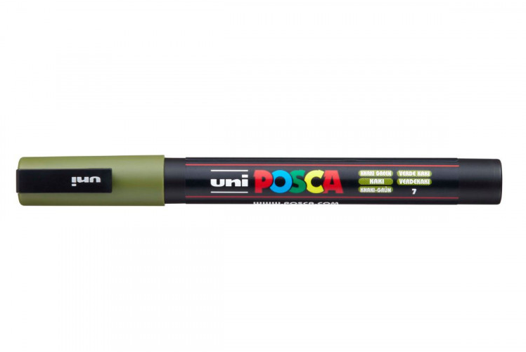 Uni Posca Verfmarker - lijndikte: 0,9-1,3 mm - PC-3M - Kaki - 7