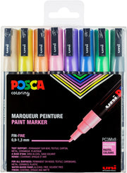 Uni Posca Verfmarker - lijndikte: 0,9-1,3 mm - PC-3M - Pastel - Set van 8