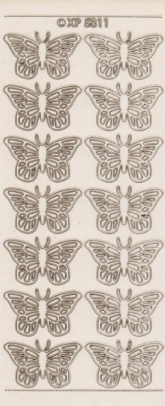 Stickervel - Vlinders Blauw (AFGEPRIJSD)