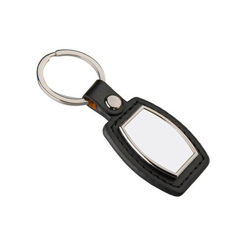 Sleutelhanger kunstleer - Barrel - Zwart - 3,2 x 9,0 cm