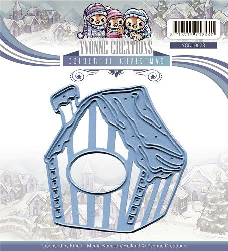 Die - Yvonne Creations - Colourful Christmas - Bird house (AFGEPRIJSD)