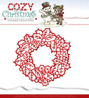 Die - Yvonne Creations - Cozy Christmas - Wreath - Kerstkrans (AFGEPRIJSD)