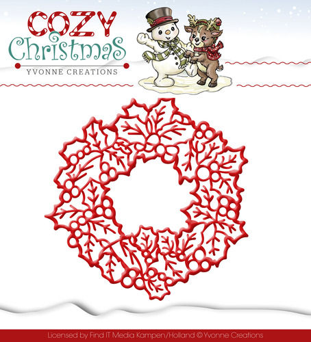 Die - Yvonne Creations - Cozy Christmas - Wreath - Kerstkrans (AFGEPRIJSD)