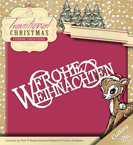 Die - Yvonne Creations - Traditional Christmas - Frohe Weihnachten (AFGEPRIJSD)