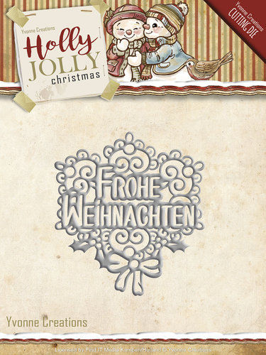 Die - Yvonne Creations - Holly Jolly - Frohe Weihnachten (AFGEPRIJSD)