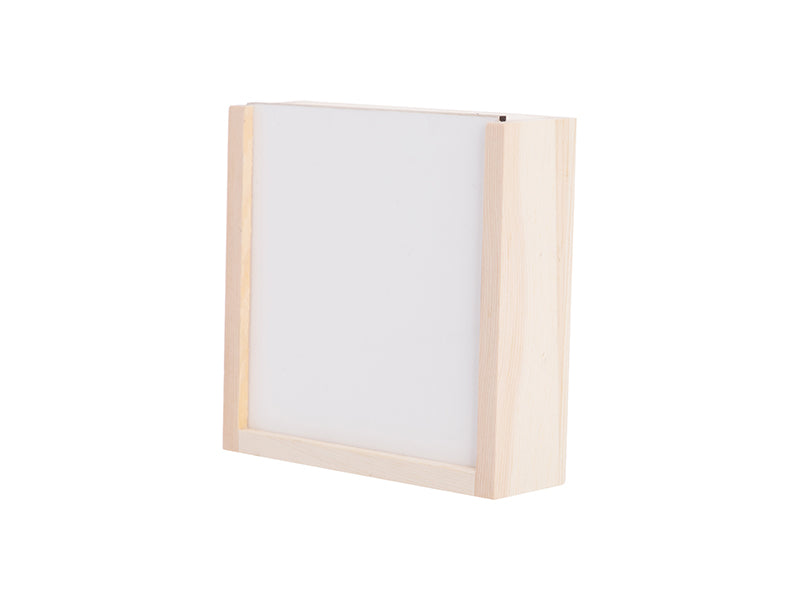 Houten doosje - voor 6 onderzetters - geschikt voor sublimatie (40619)