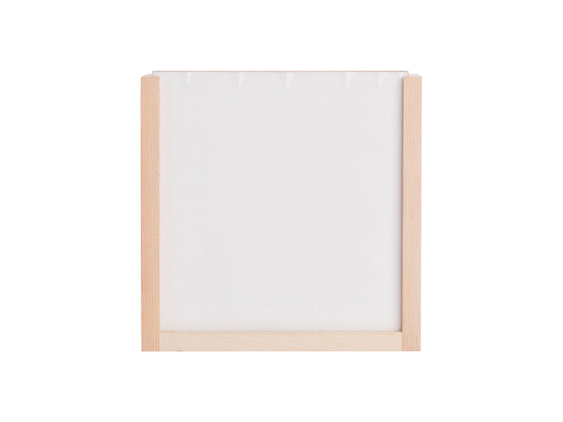 Houten doosje - voor 6 onderzetters - geschikt voor sublimatie (40619)