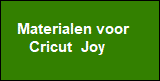 Materialen voor Cricut Joy