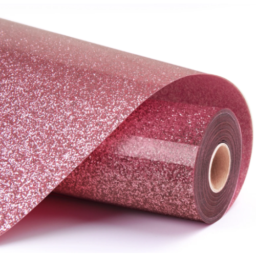 Heat Transfer Vinyl Glitter - Pink - 30.5 x 90 cm(008960)