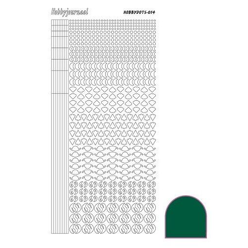 Hobbydots stickervel 014 - Green (Adhesive)