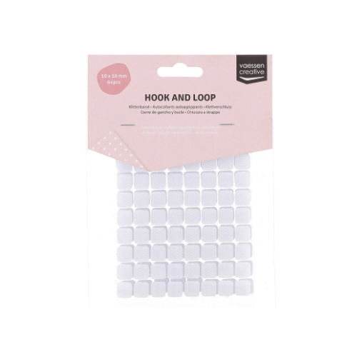 Vaessen Creative • Klittenband Zelfklevende Achterkant 10x10mm 64pcs (1009-013)