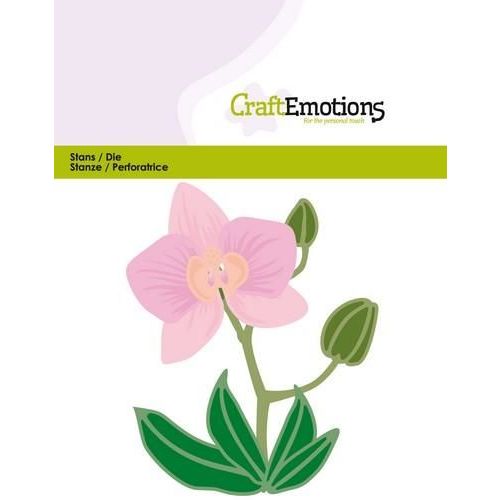 CraftEmotions Die - Orchidee bloem 3D Card 11x9cm (115633/0428) (AFGEPRIJSD)