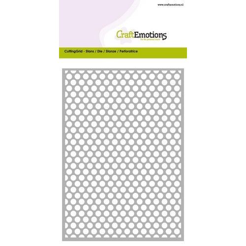 CraftEmotions Die - Cutting Grid - dots rond Card 10,5x14,8cm (115633/0603)*