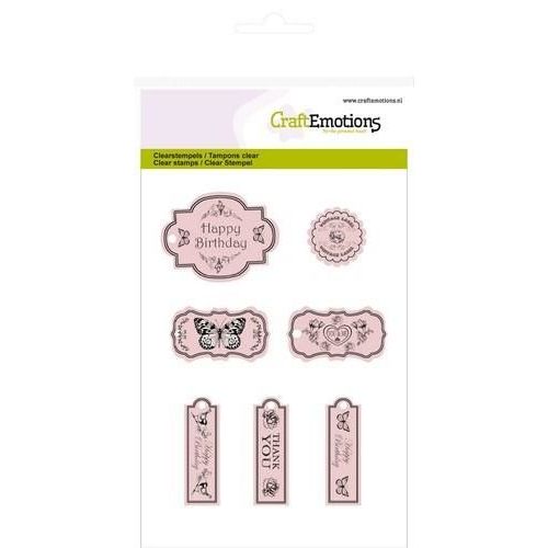CraftEmotions clearstamps A6 - labels Botanical (130501/1018)*