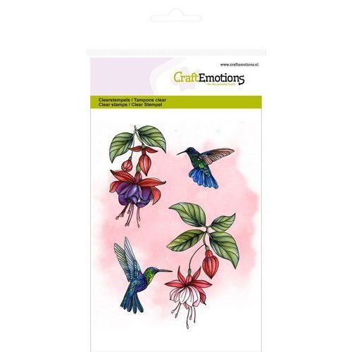 CraftEmotions clearstamps A6 - fuchsia kolibrie GB (130501/1308)*