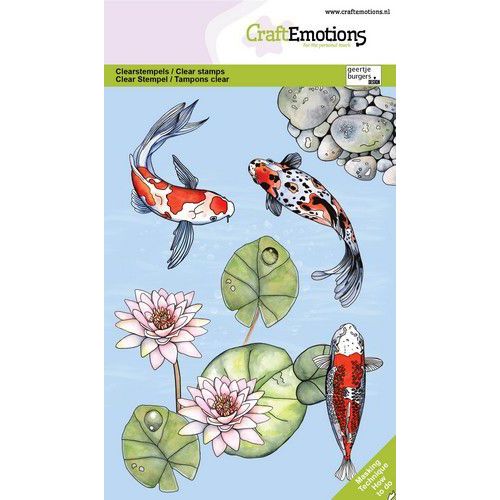 CraftEmotions clearstamps A6 - Koi GB Dimensional stamp*