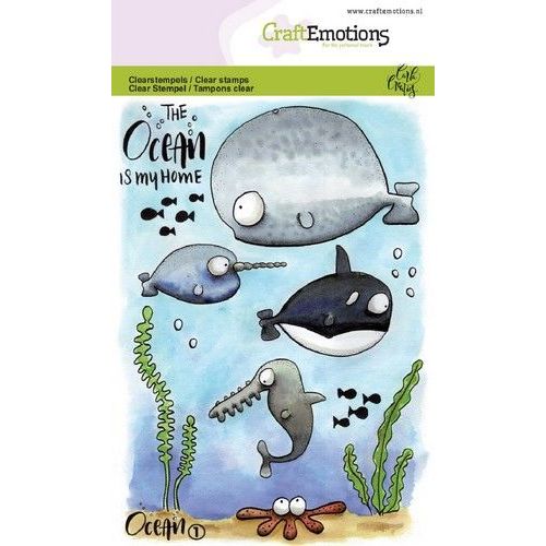 CraftEmotions clearstamps A6 - Ocean 1 Carla Creaties (130501/1621) (AFGEPRIJSD)
