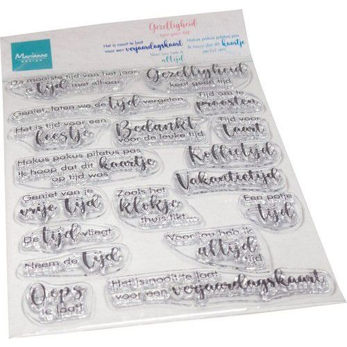 Marianne D Clear Stamps Gezelligheid kent geen tijd (NL) CS1135 110 x 150 mm *