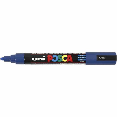 Uni Posca Verfmarker - lijndikte: 2,5 mm - PC-5M - Donkerblauw - 33