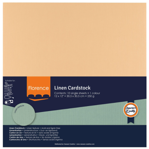Florence • Linnenkarton 250g 30,5x30,5cm Parchment 10x (2822-001)