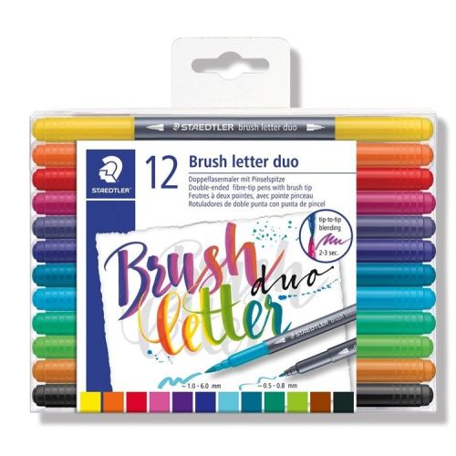 Brush letter duo penseel lettering pen - set 12 (3004 TB12)