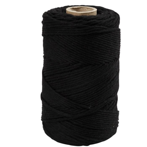 CC Macramékoord 2 mm 198 m Zwart (414765) *