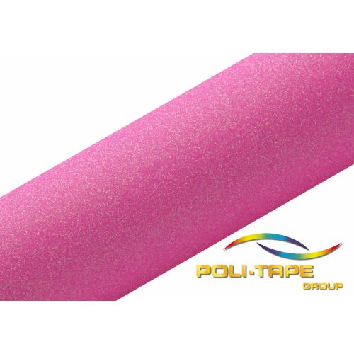 POLI-FLEX PEARL GLITTER Flexfolie DIN A4 Neon Pink (448)