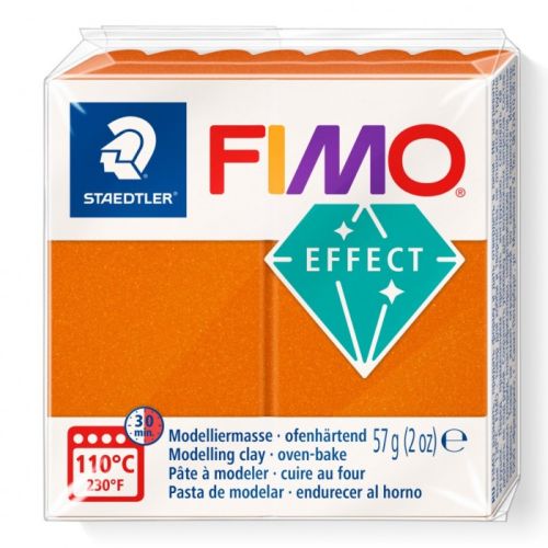 Fimo Effect - Metallic - Oranje - 57g - (8010-41)