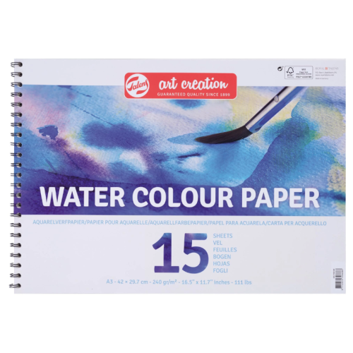Aquarelverfpapier A3 250 g 15 Vellen (9317001M)