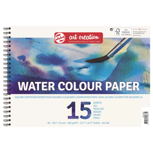 Aquarelverfpapier A4 250 g 15 Vellen (9317002M)