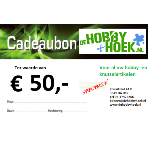 Cadeaubon T.w.v. € 50,-